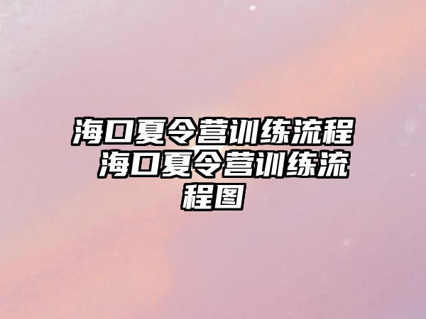 海口夏令營(yíng)訓(xùn)練流程 海口夏令營(yíng)訓(xùn)練流程圖