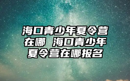 海口青少年夏令營在哪 ?？谇嗌倌晗牧顮I在哪報名