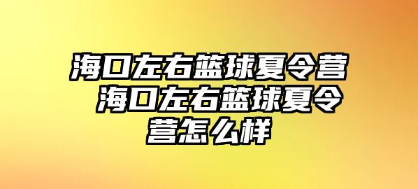 海口左右籃球夏令營 海口左右籃球夏令營怎么樣