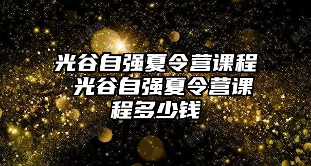 光谷自強(qiáng)夏令營(yíng)課程 光谷自強(qiáng)夏令營(yíng)課程多少錢