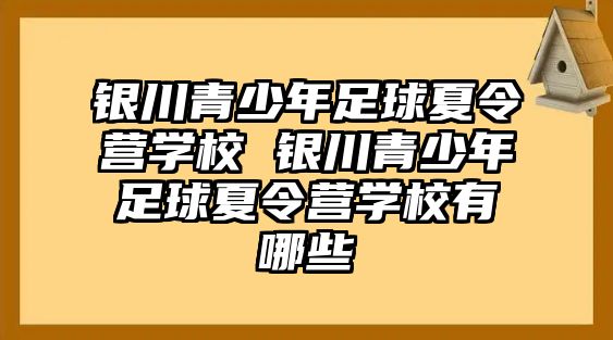 銀川青少年足球夏令營學校 銀川青少年足球夏令營學校有哪些