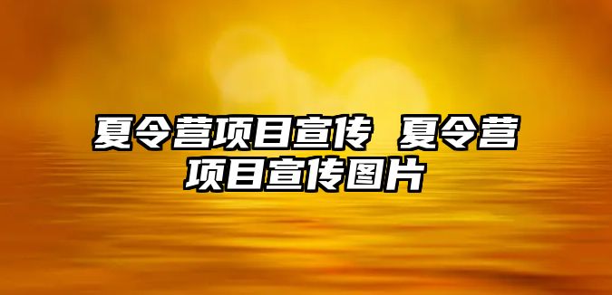 夏令營項目宣傳 夏令營項目宣傳圖片