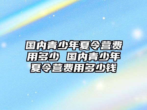 國內青少年夏令營費用多少 國內青少年夏令營費用多少錢