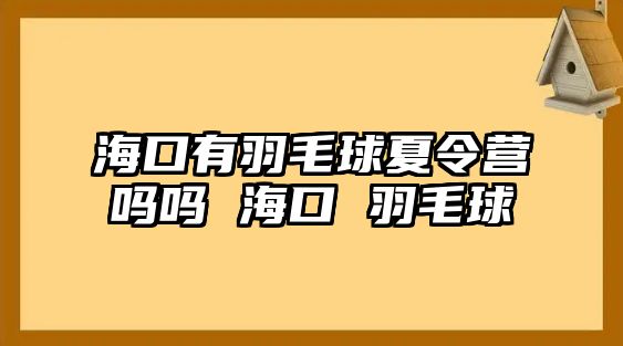 海口有羽毛球夏令營(yíng)嗎嗎 海口 羽毛球