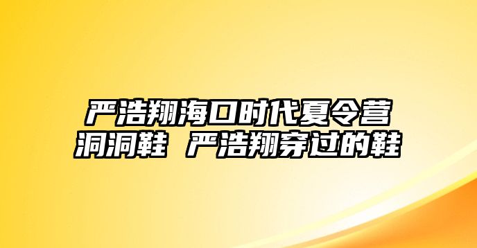 嚴浩翔?？跁r代夏令營洞洞鞋 嚴浩翔穿過的鞋