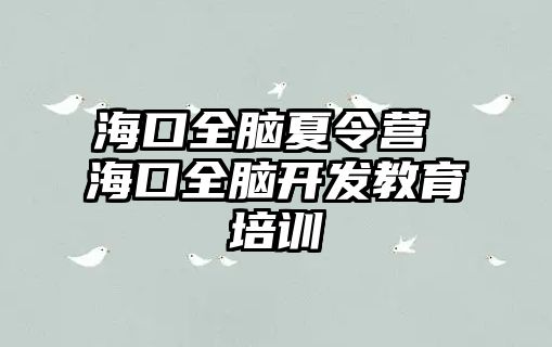 海口全腦夏令營 海口全腦開發教育培訓