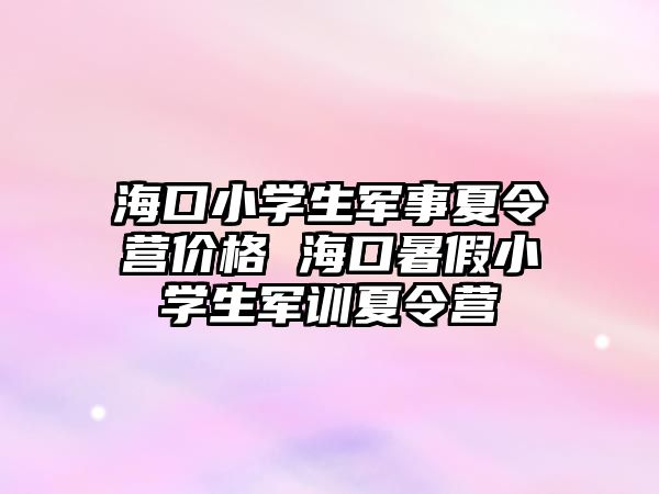 海口小學(xué)生軍事夏令營價格 海口暑假小學(xué)生軍訓(xùn)夏令營