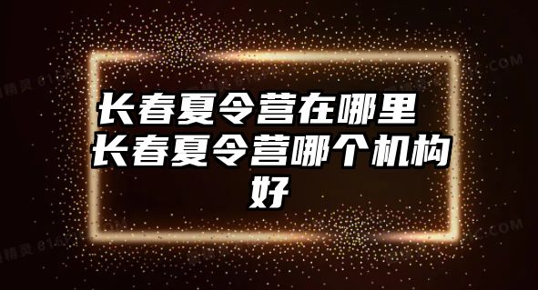 長春夏令營在哪里 長春夏令營哪個機構好