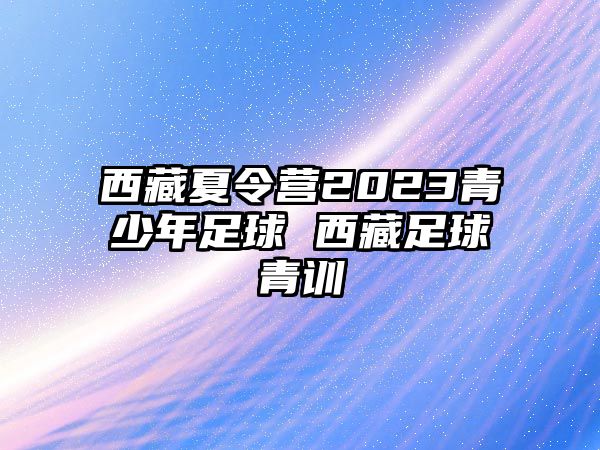 西藏夏令營2023青少年足球 西藏足球青訓(xùn)