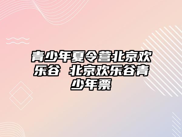 青少年夏令營北京歡樂谷 北京歡樂谷青少年票