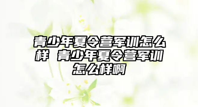 青少年夏令營軍訓怎么樣 青少年夏令營軍訓怎么樣啊